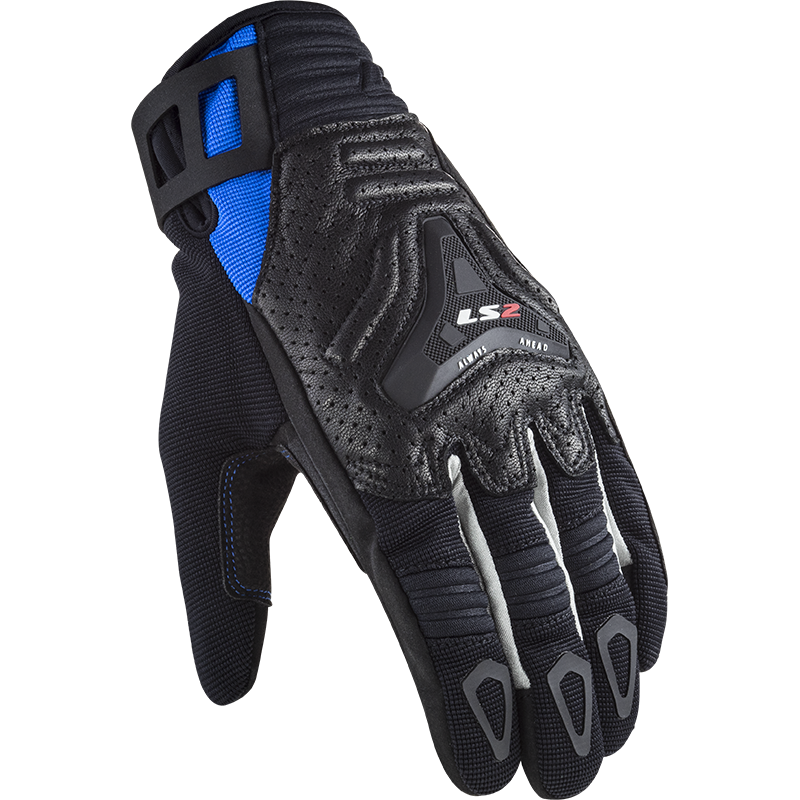 LS2 All Terrain Motorradhandschuhe - Schwarz Blau