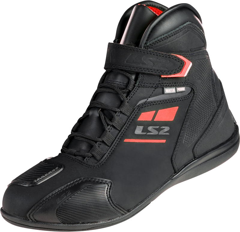 LS2 Garra WATERPROOF Motorradschuhe - Schwarz Rot