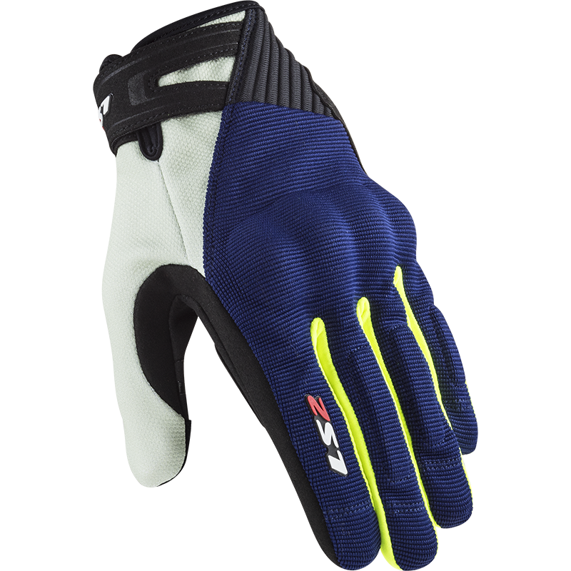 LS2 Dart II Motorradhandschuhe - Blau H-V Gelb