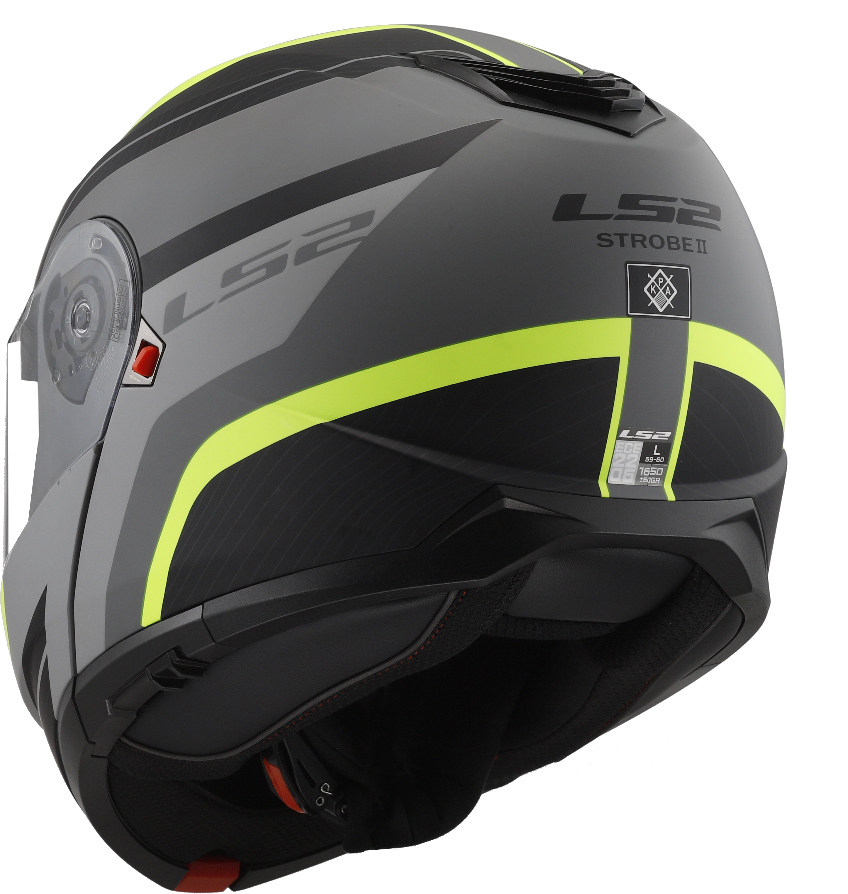 STROBE II MONZA MATT BLACK H-V YELLOW