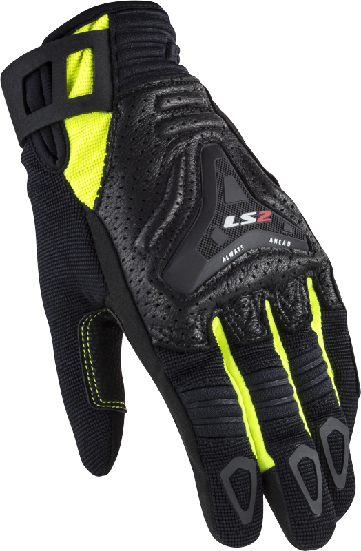 LS2 All Terrain Motorradhandschuhe - Schwarz H-V Gelb