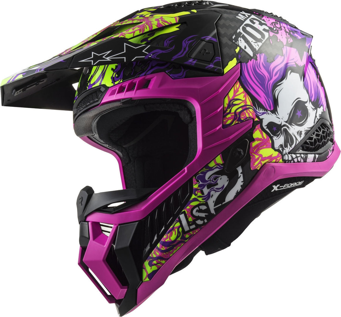 MX 703 X-FORCE CARBON FIRESKULL