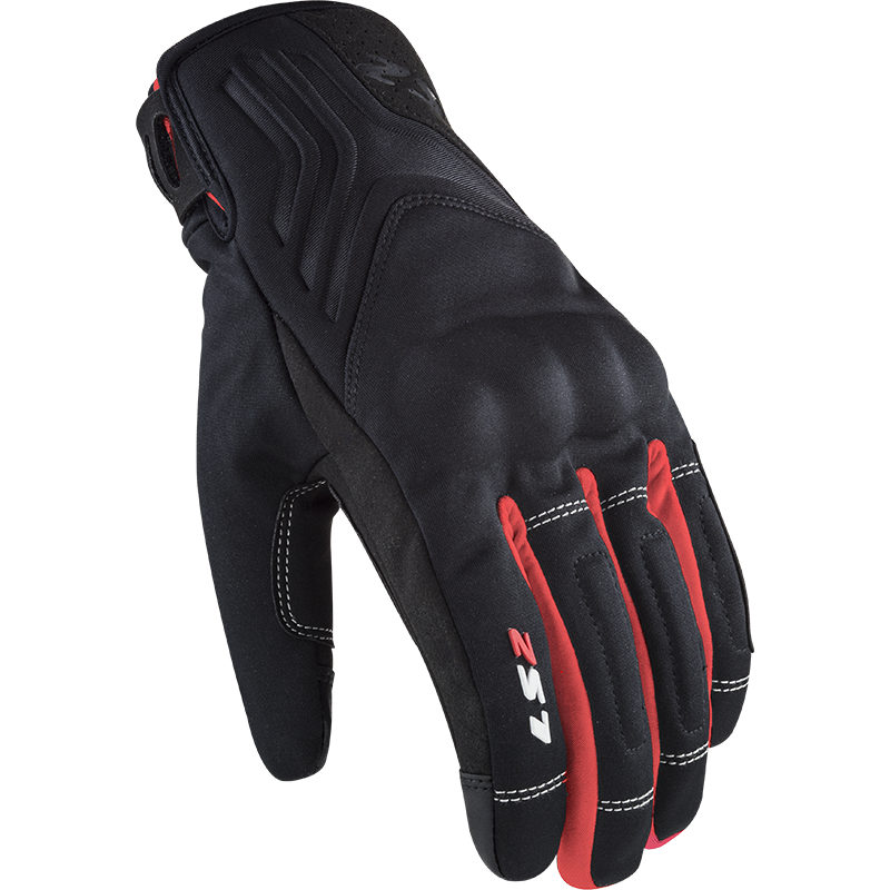 LS2 Jet II Motorradhandschuhe - Schwarz Rot