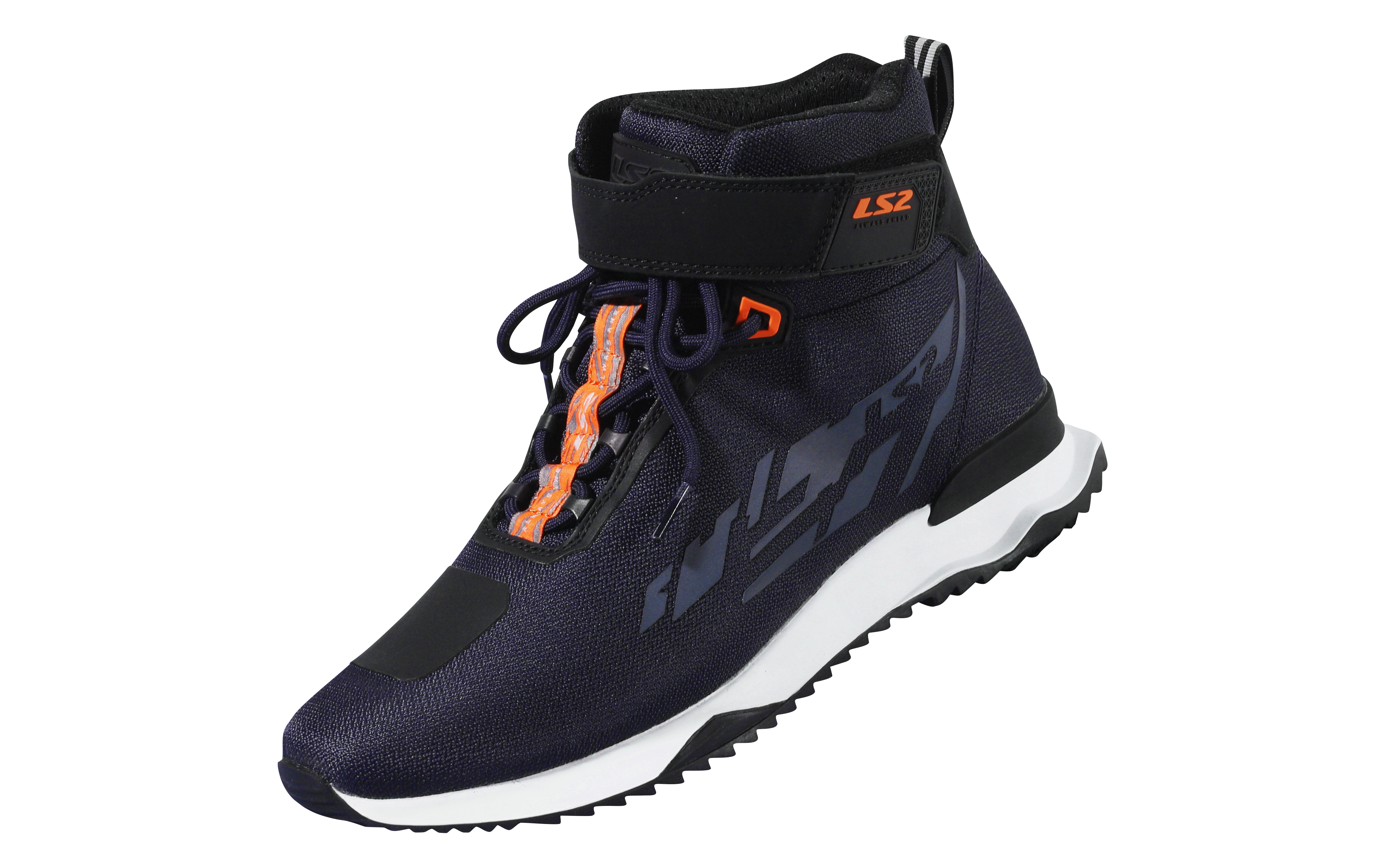 LS2 Acrux Motorradschuhe - Dunkel Blau, Blau Grau, Orange H-V