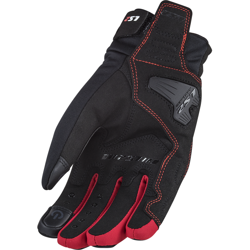 LS2 Jet II Motorradhandschuhe - Schwarz Rot