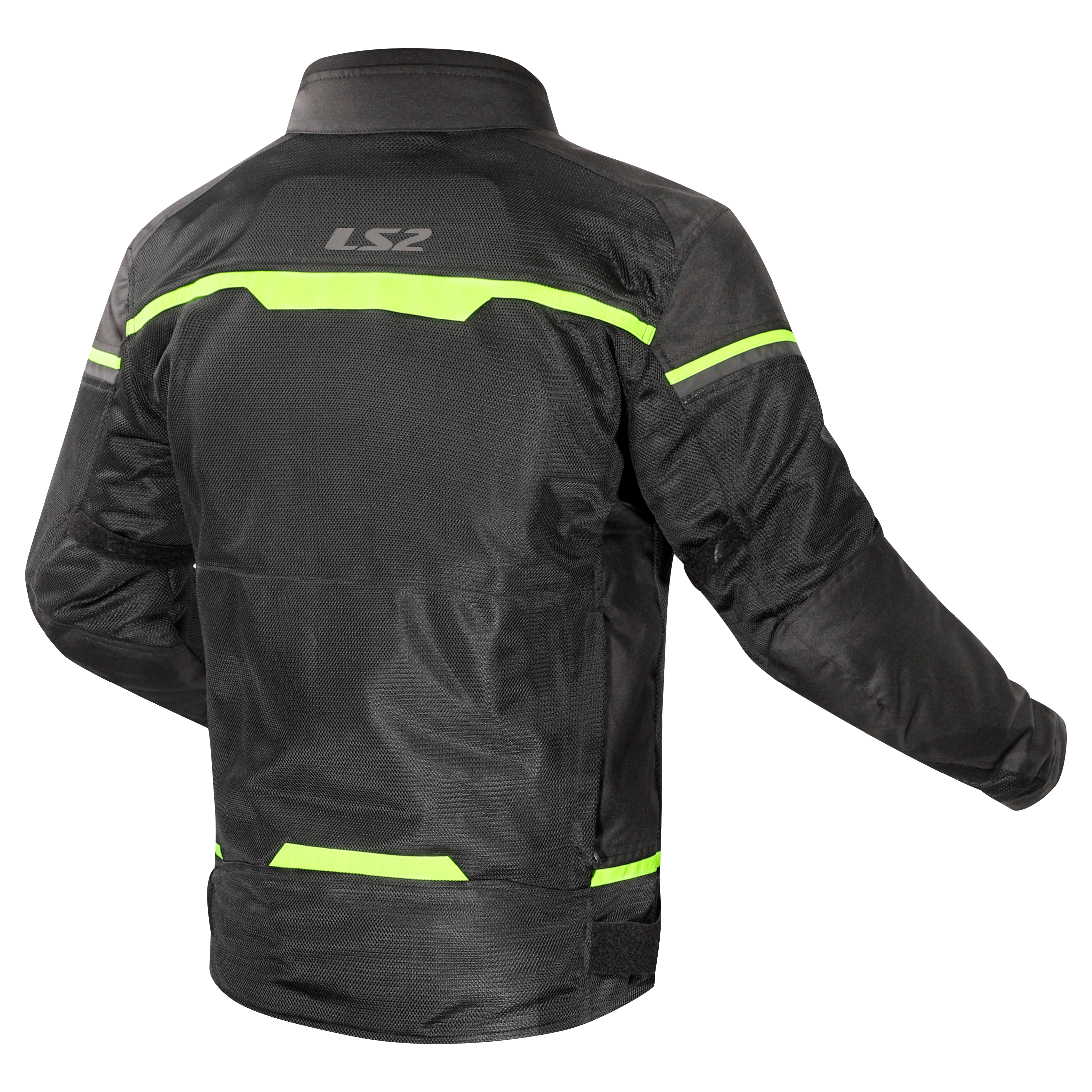 LS2 Riva Motorradjacke - Schwarz neon Gelb 