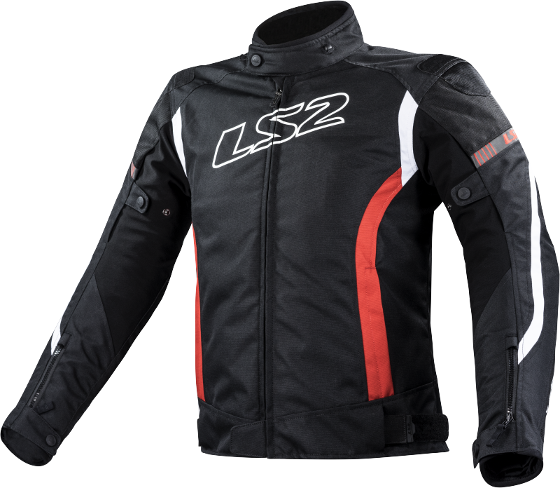 LS2 Gate Motorradjacke - Schwarz Rot