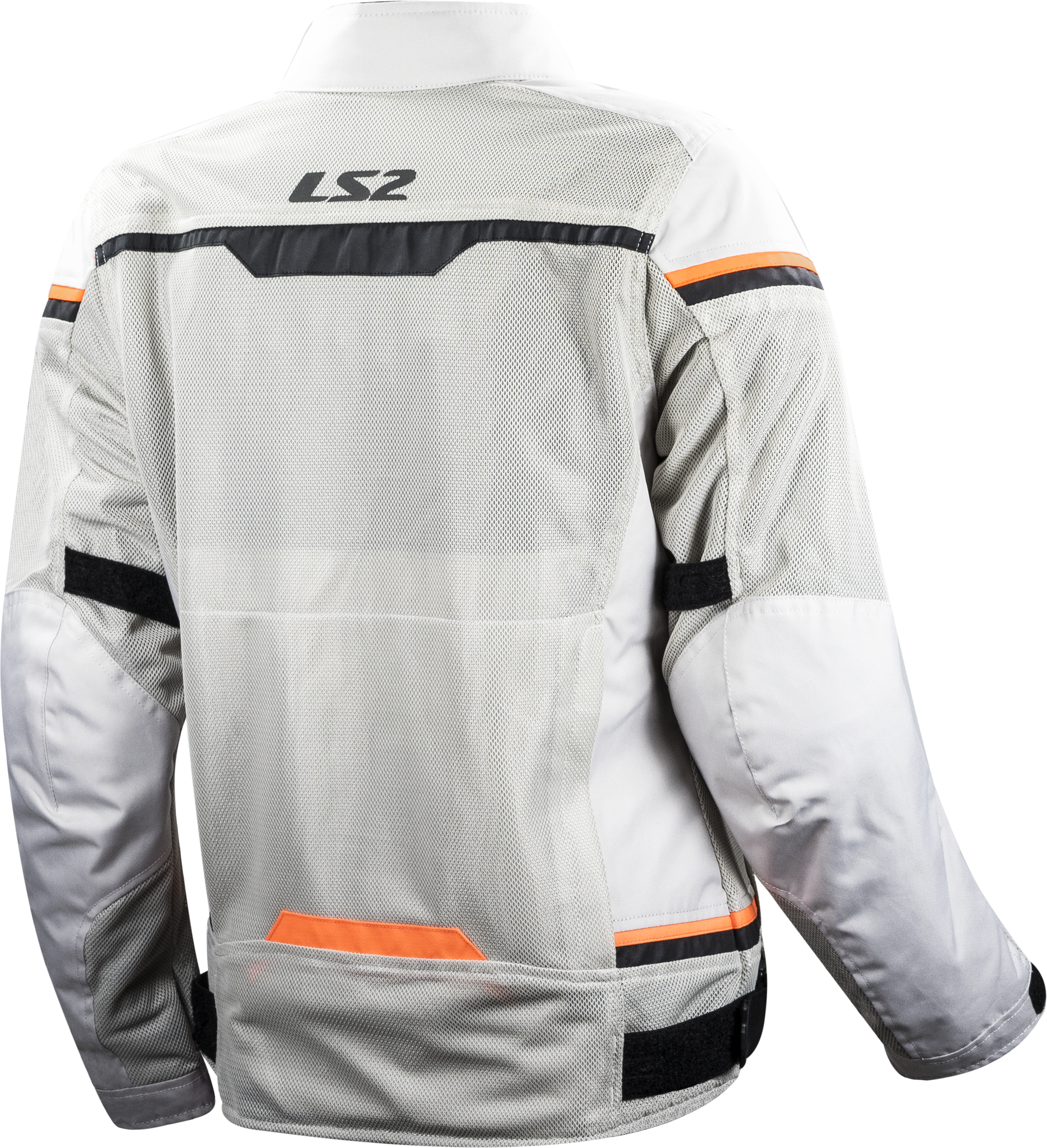 LS2 Riva Motorradjacke - Hell Grau H-V Orange 