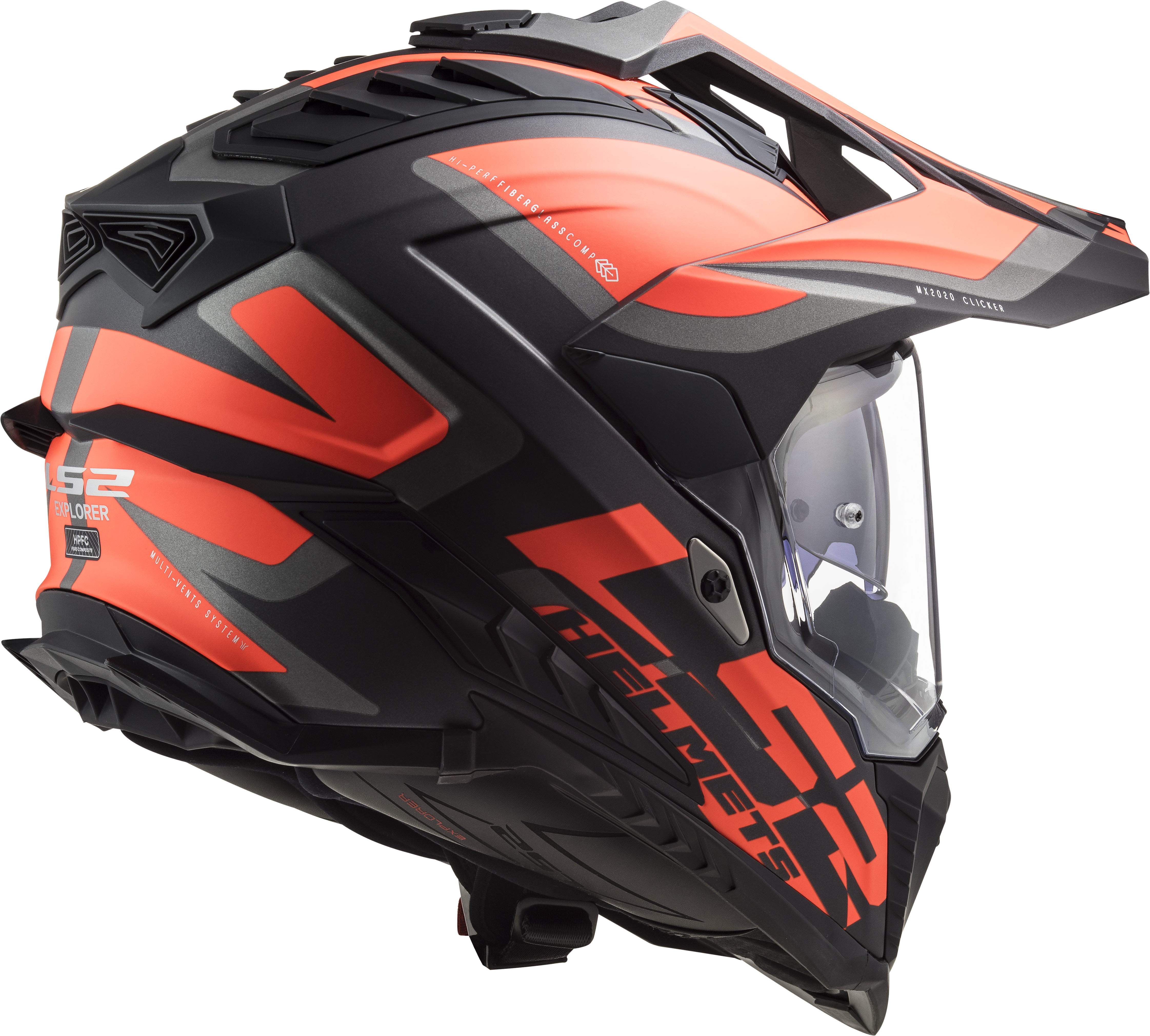EXPLORER ALTER MATT BLACK FLUO ORANGE MX701