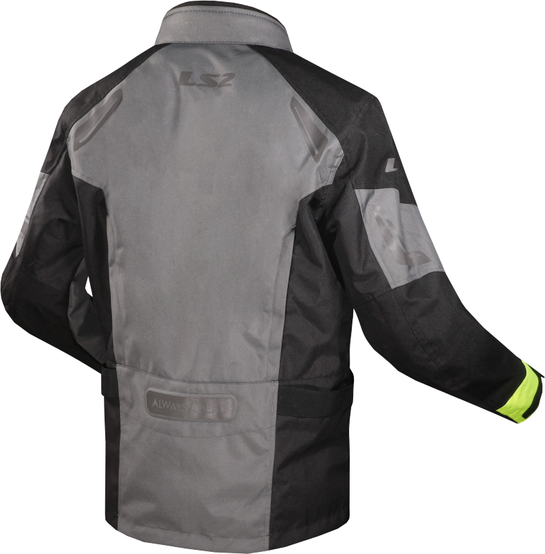 LS2 Phase Motorradjacke - Grau Schwarz H-V Gelb