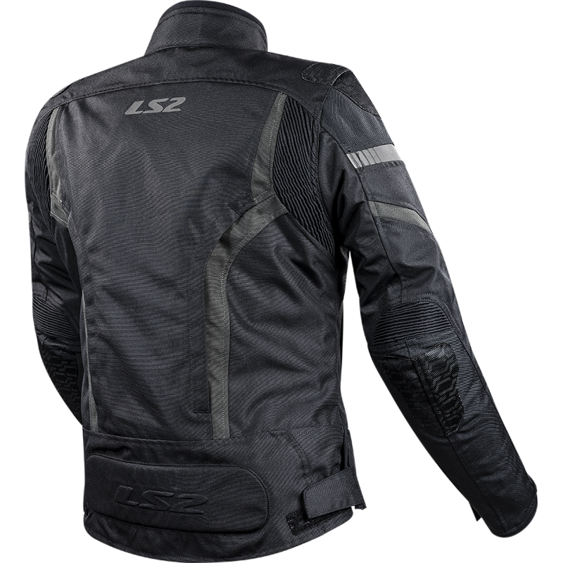 LS2 Gate Motorradjacke - Schwarz dunkel Grau