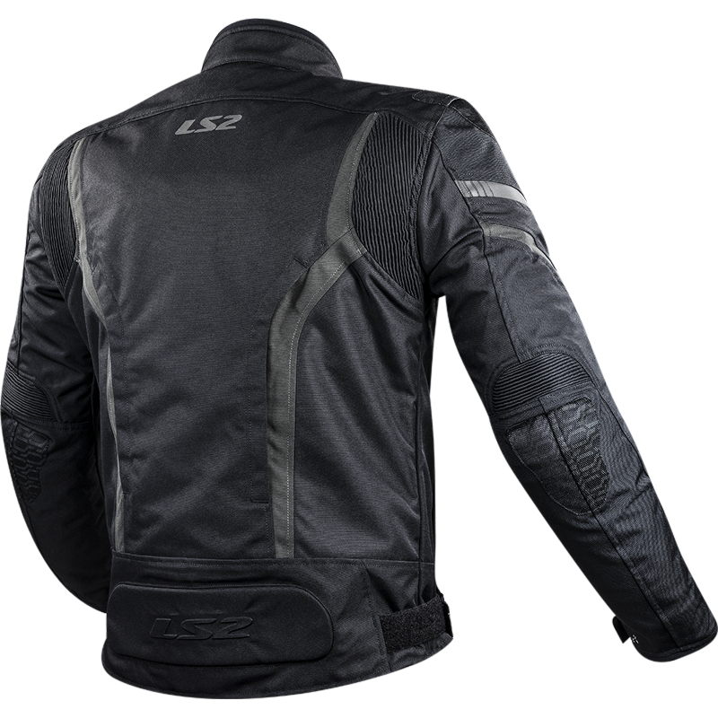 LS2 Gate Motorradjacke - Schwarz dunkel Grau