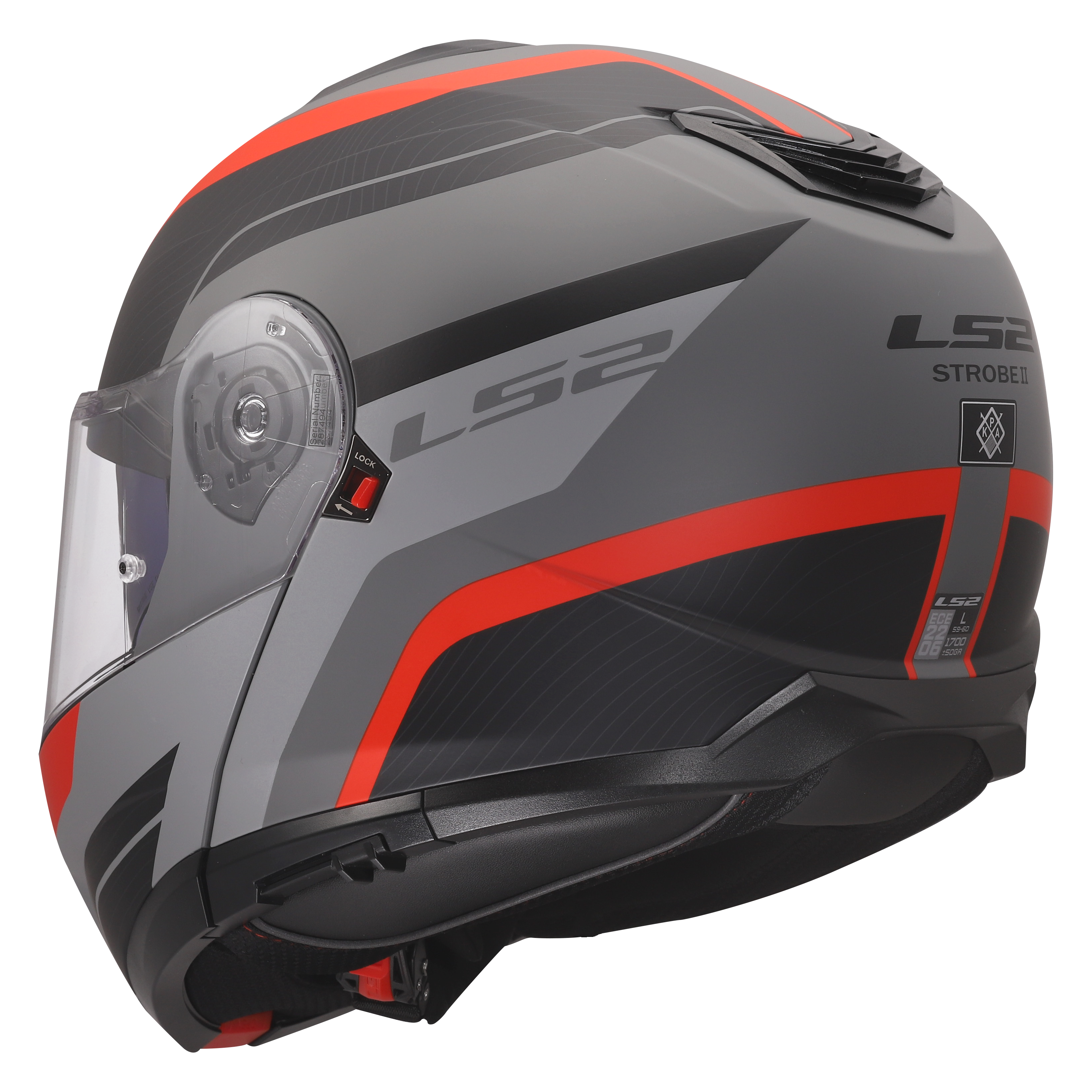 STROBE II MONZA MATT BLACK GRAY RED FF908