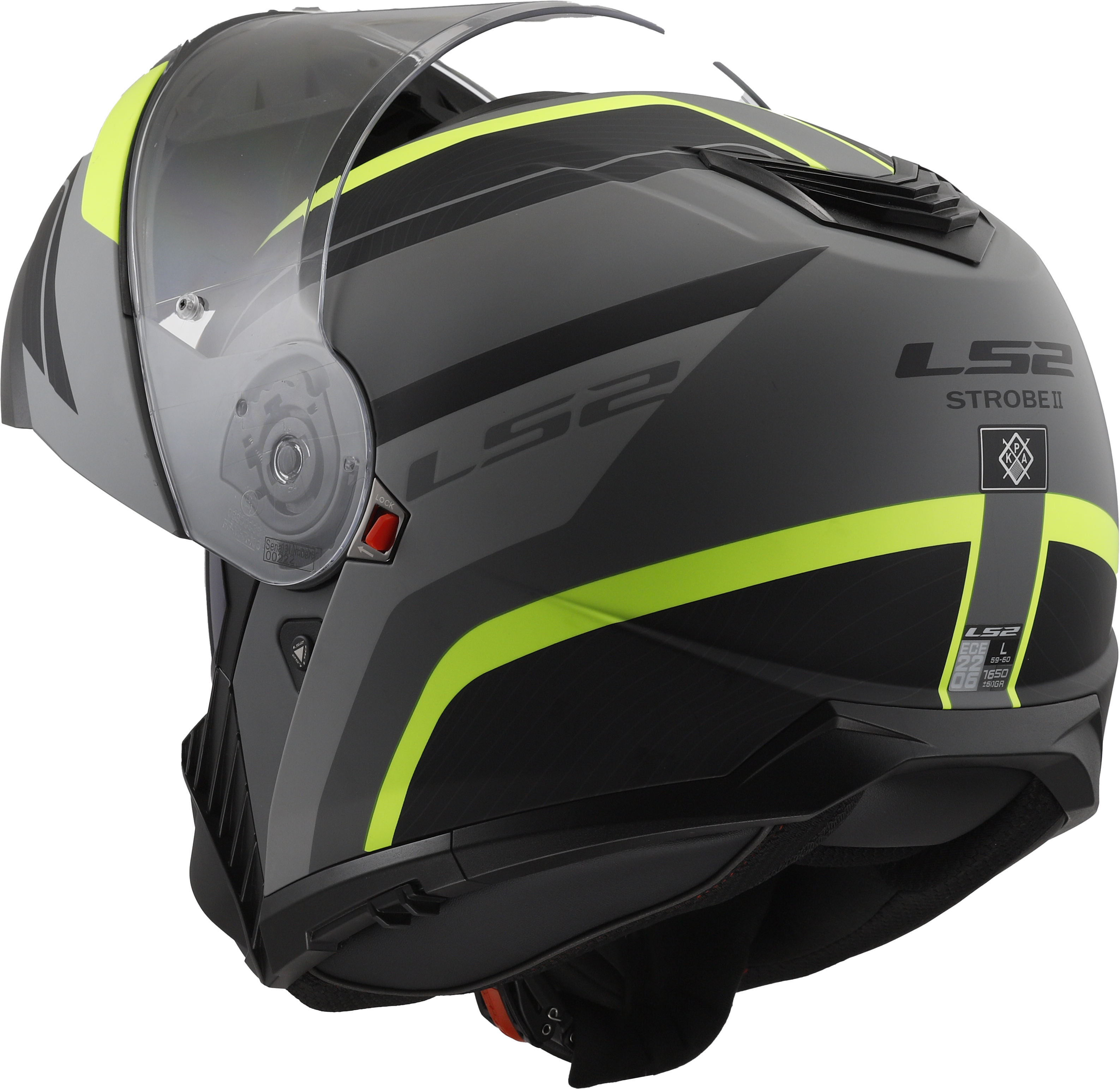 STROBE II MONZA MATT BLACK H-V YELLOW