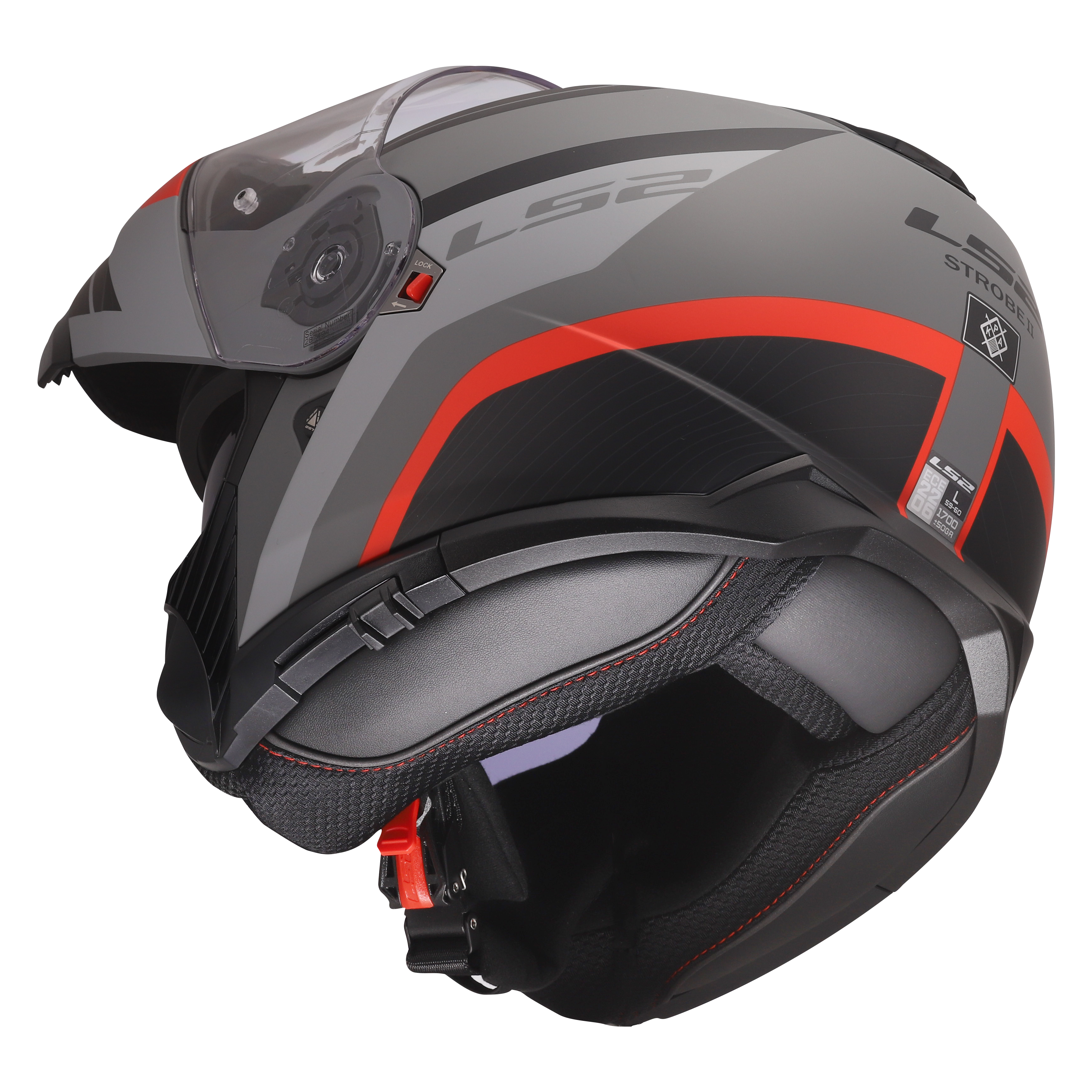 STROBE II MONZA MATT BLACK GRAY RED FF908