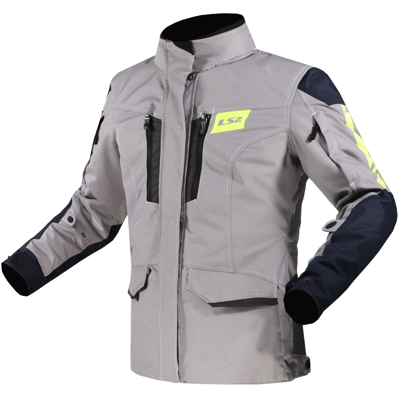 LS2 Metropolis EVO Motorradjacke - Titanium Blau H-V Gelb
