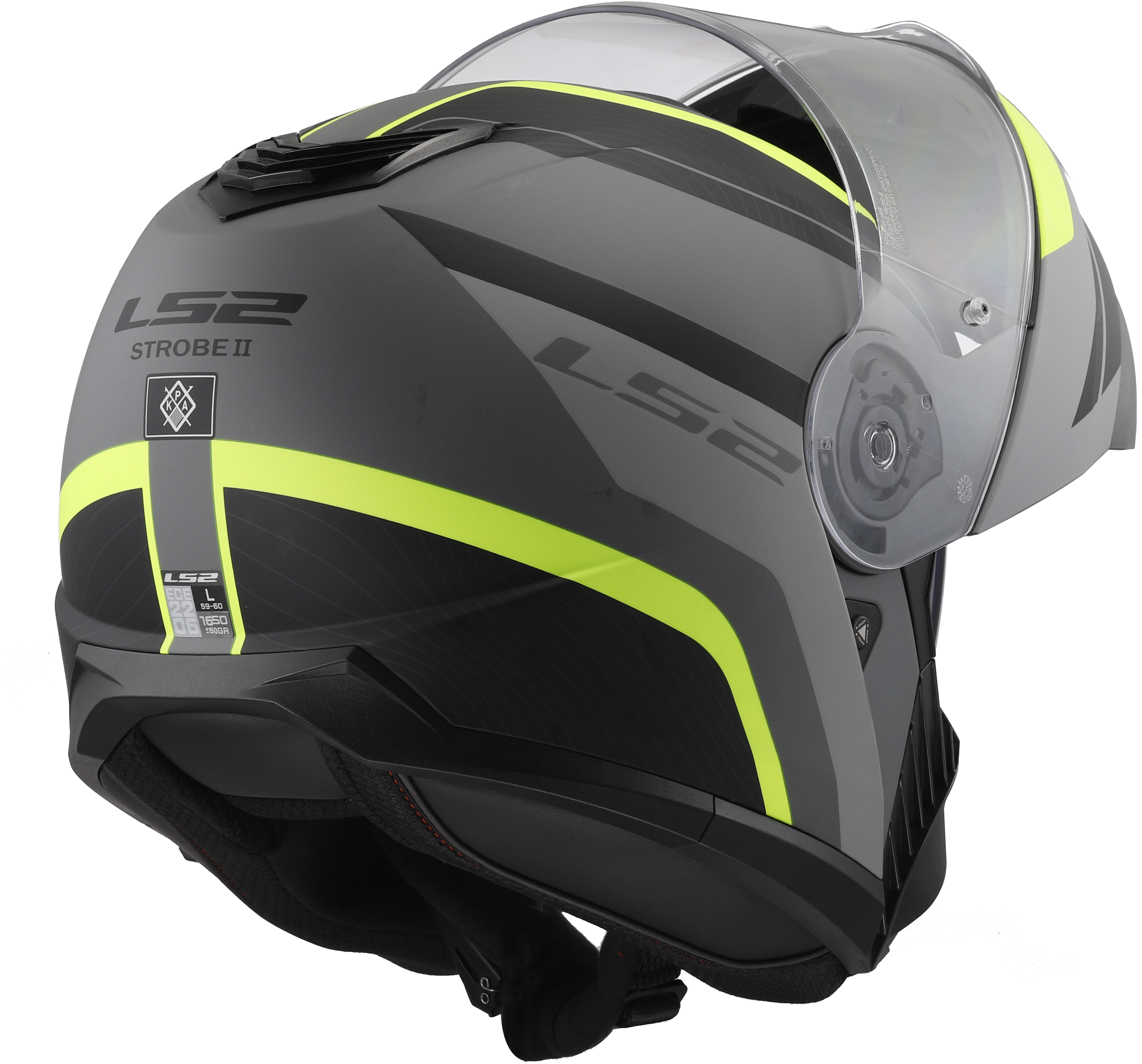 STROBE II MONZA MATT BLACK H-V YELLOW