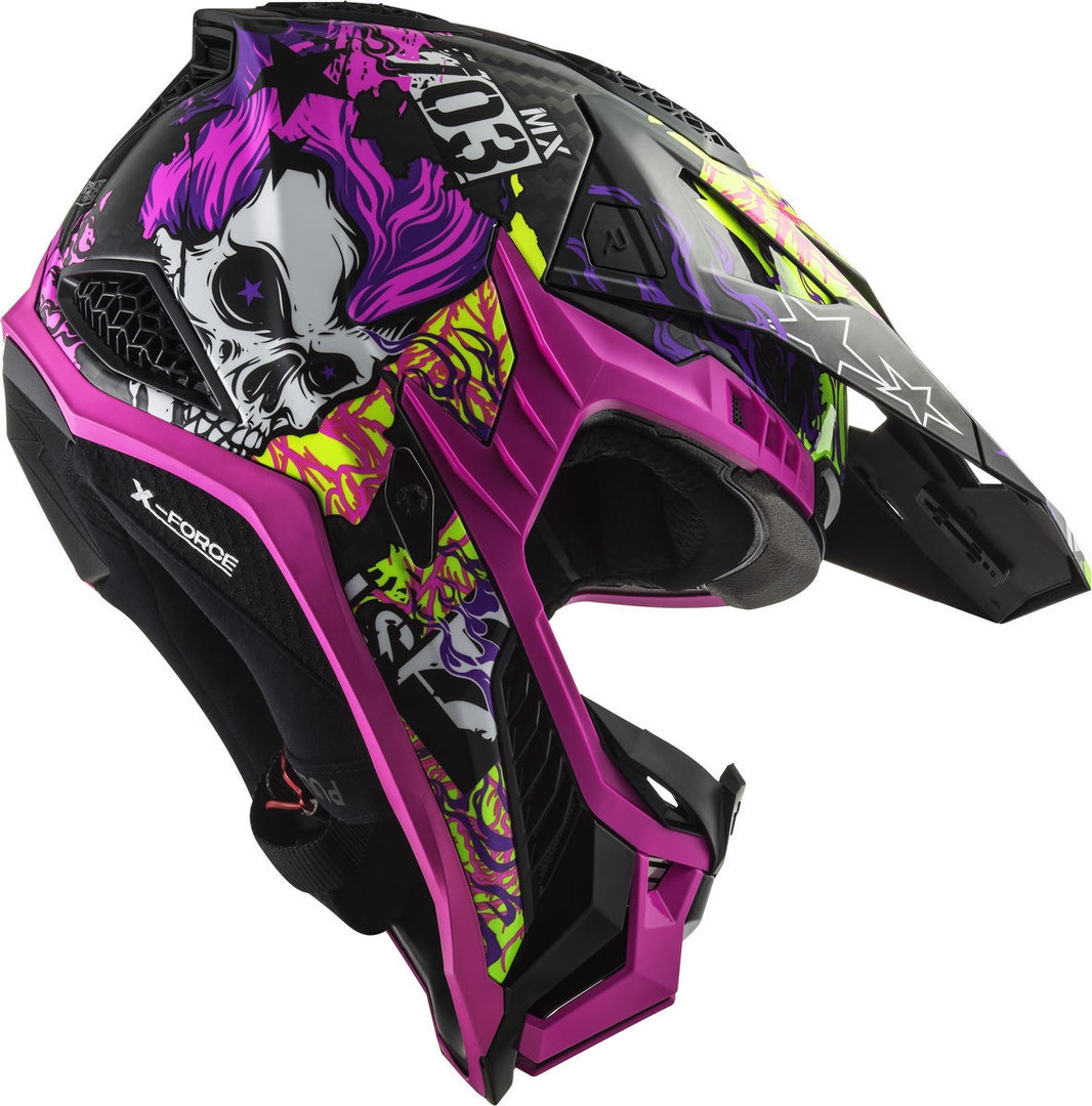MX 703 X-FORCE CARBON FIRESKULL