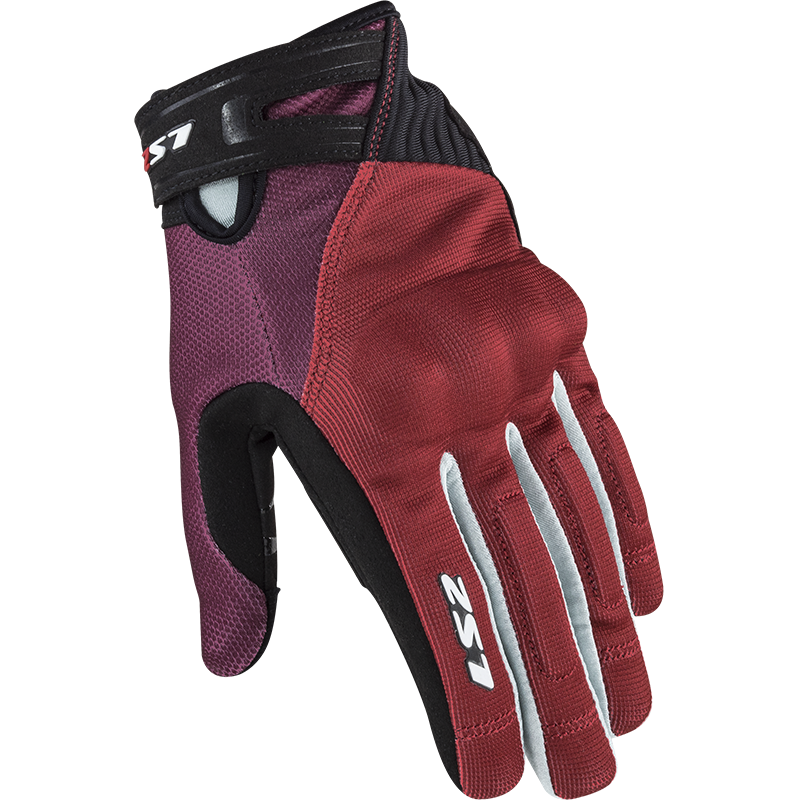 LS2 Dart II Motorradhandschuhe - Grau Rot