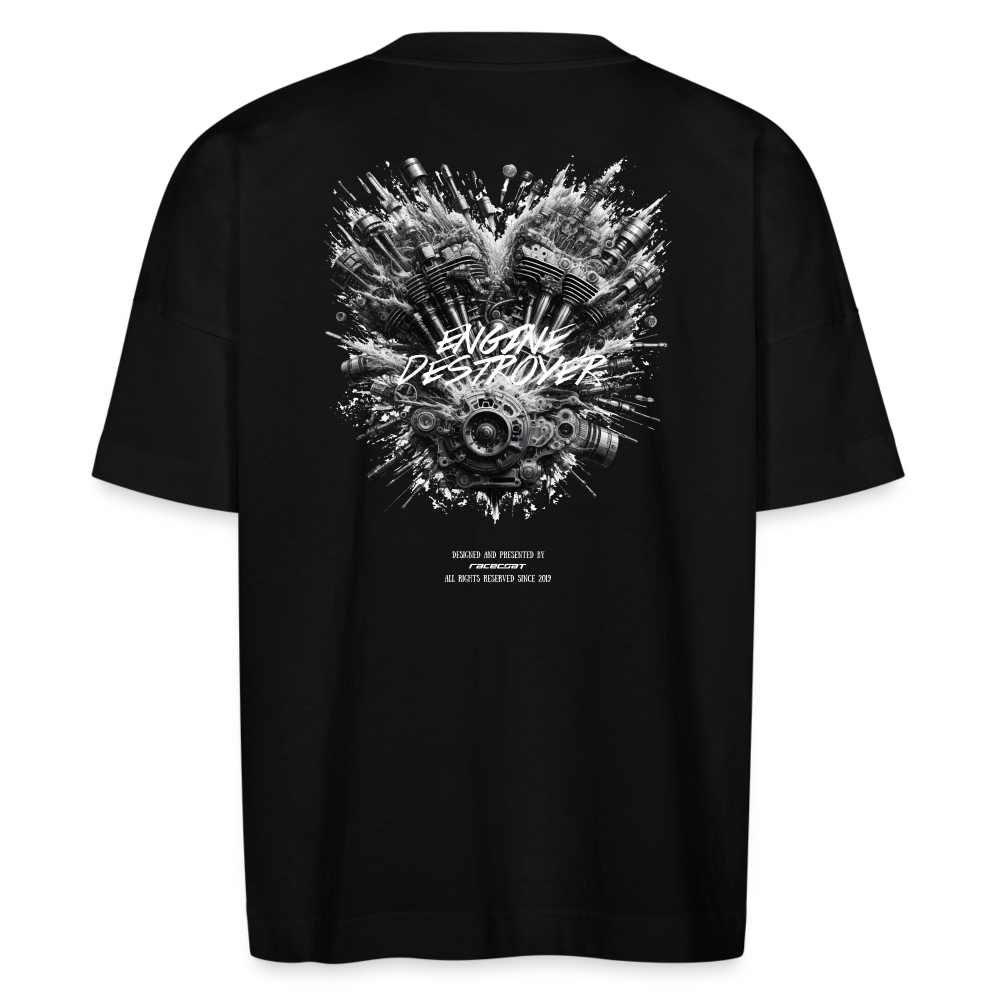 Unisex Oversized T-Shirt mit Backprint Schwarz