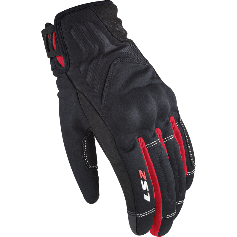 LS2 Jet II Motorradhandschuhe - Schwarz Rot