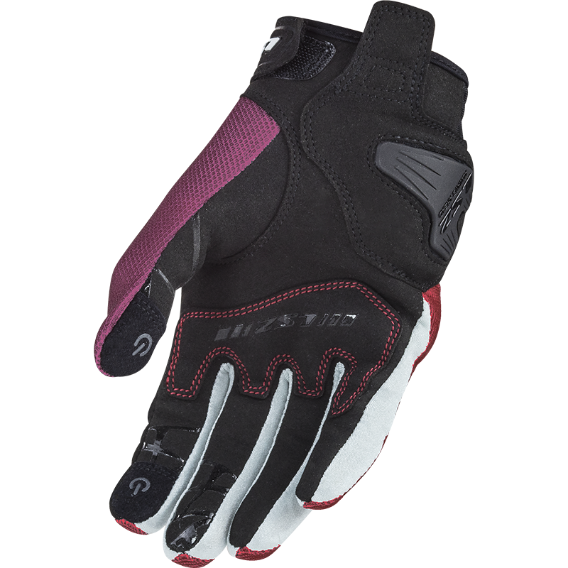 LS2 Dart II Motorradhandschuhe - Grau Rot