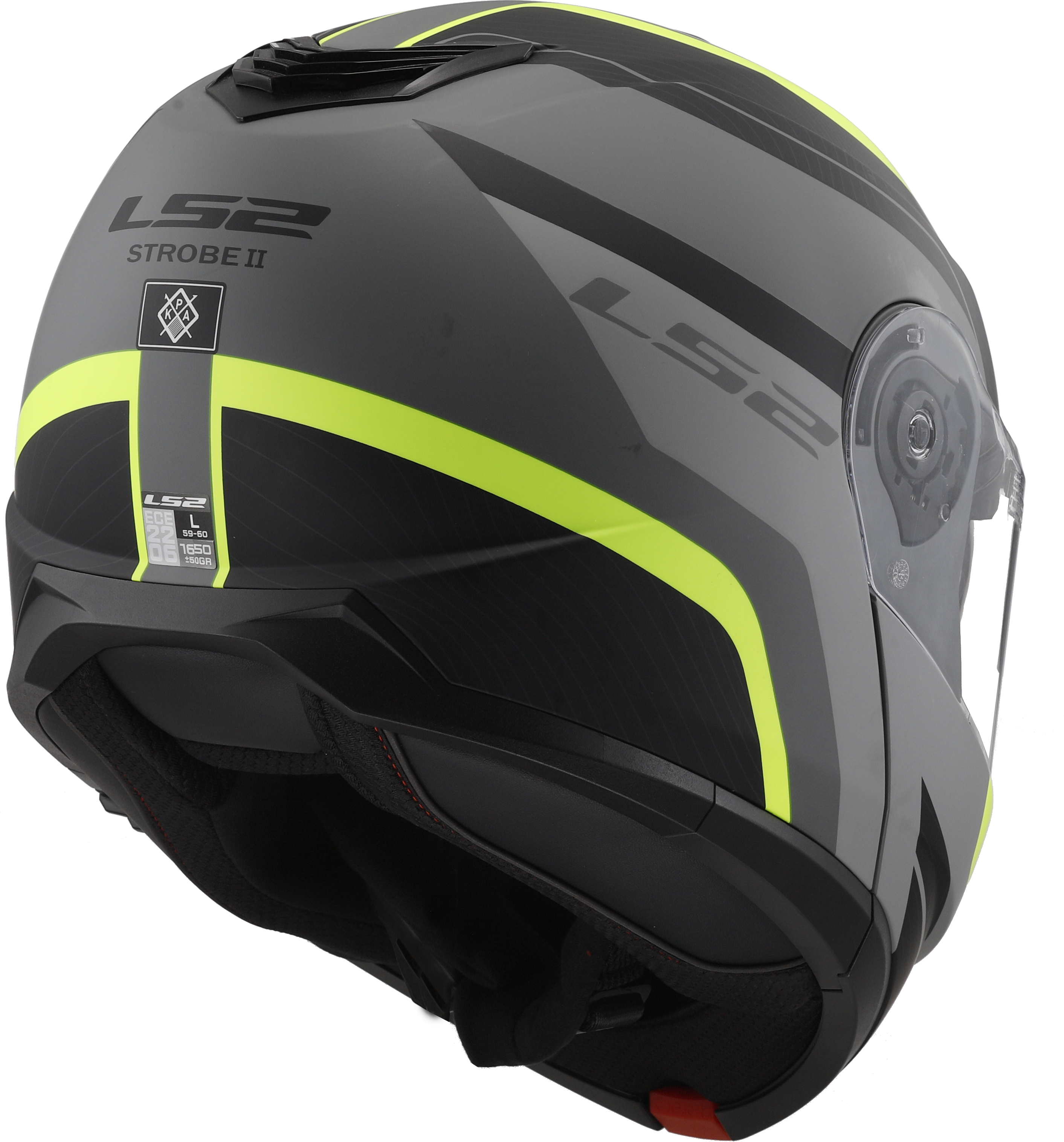 STROBE II MONZA MATT BLACK H-V YELLOW