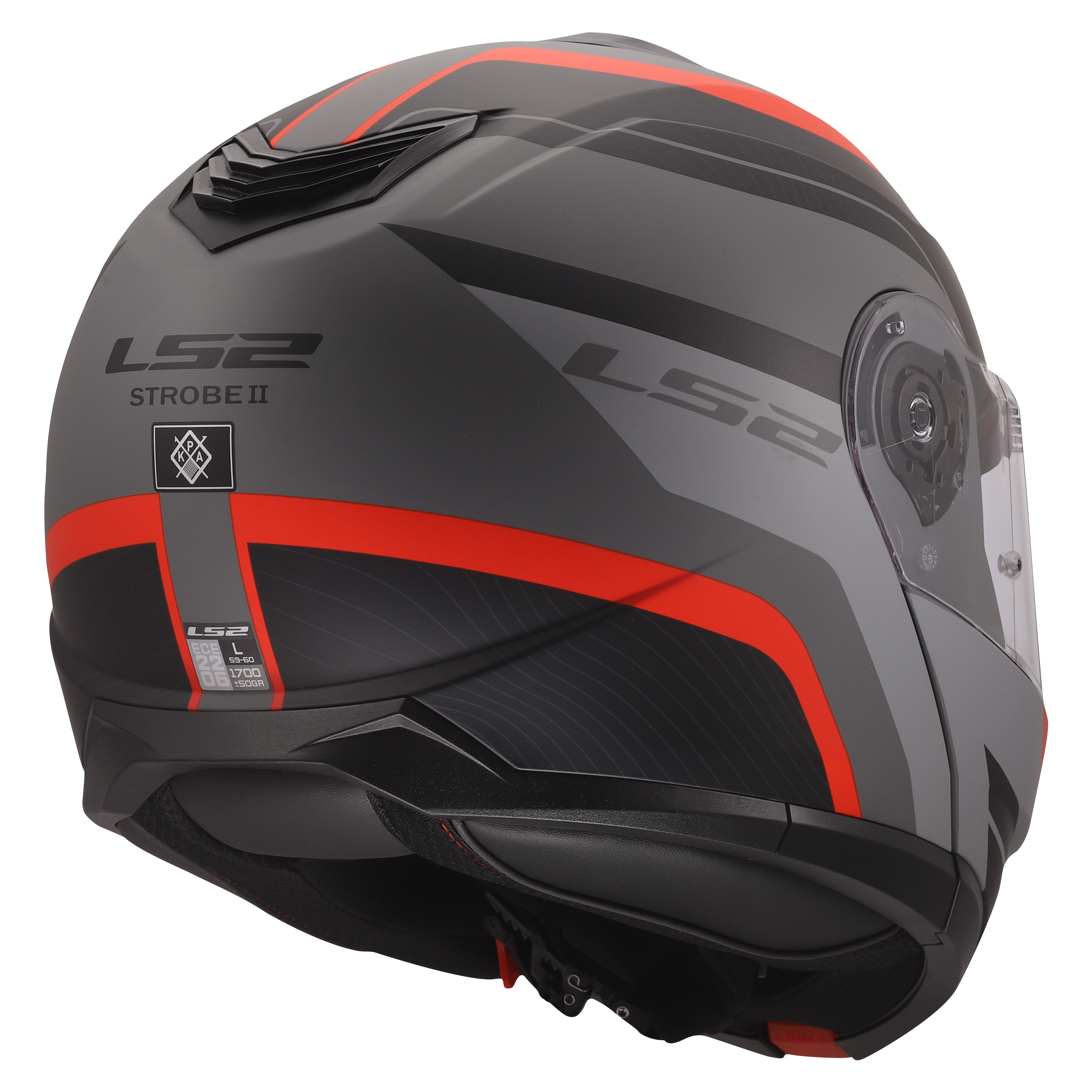 STROBE II MONZA MATT BLACK GRAY RED FF908